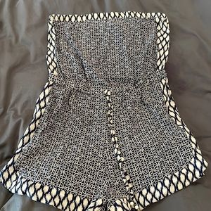 Strapless Geometric Romper